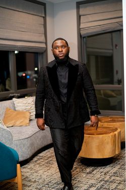 Black Textured Tuxedo