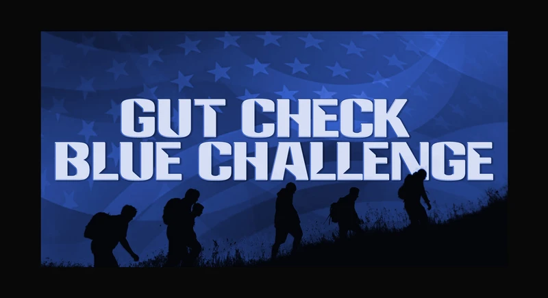 Gut Check Blue Challenge blue flag background