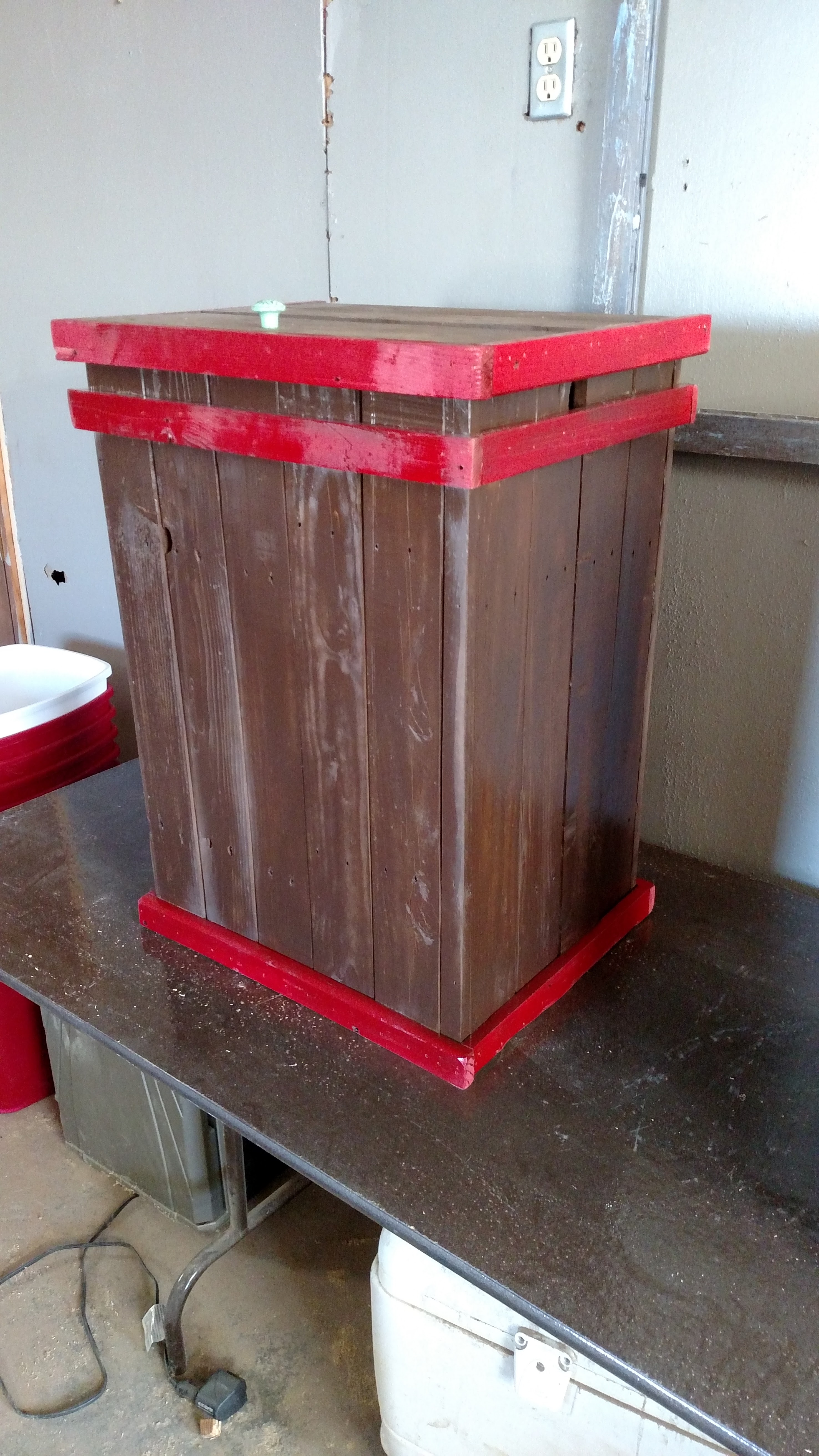 Brown with Red Trim