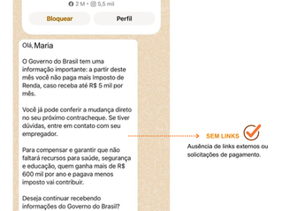 RECEITA FEDERAL ENVIARÁ ALERTA PELO WHATSAPP SOBRE ISENÇÃO DO IMPOSTO DE RENDA