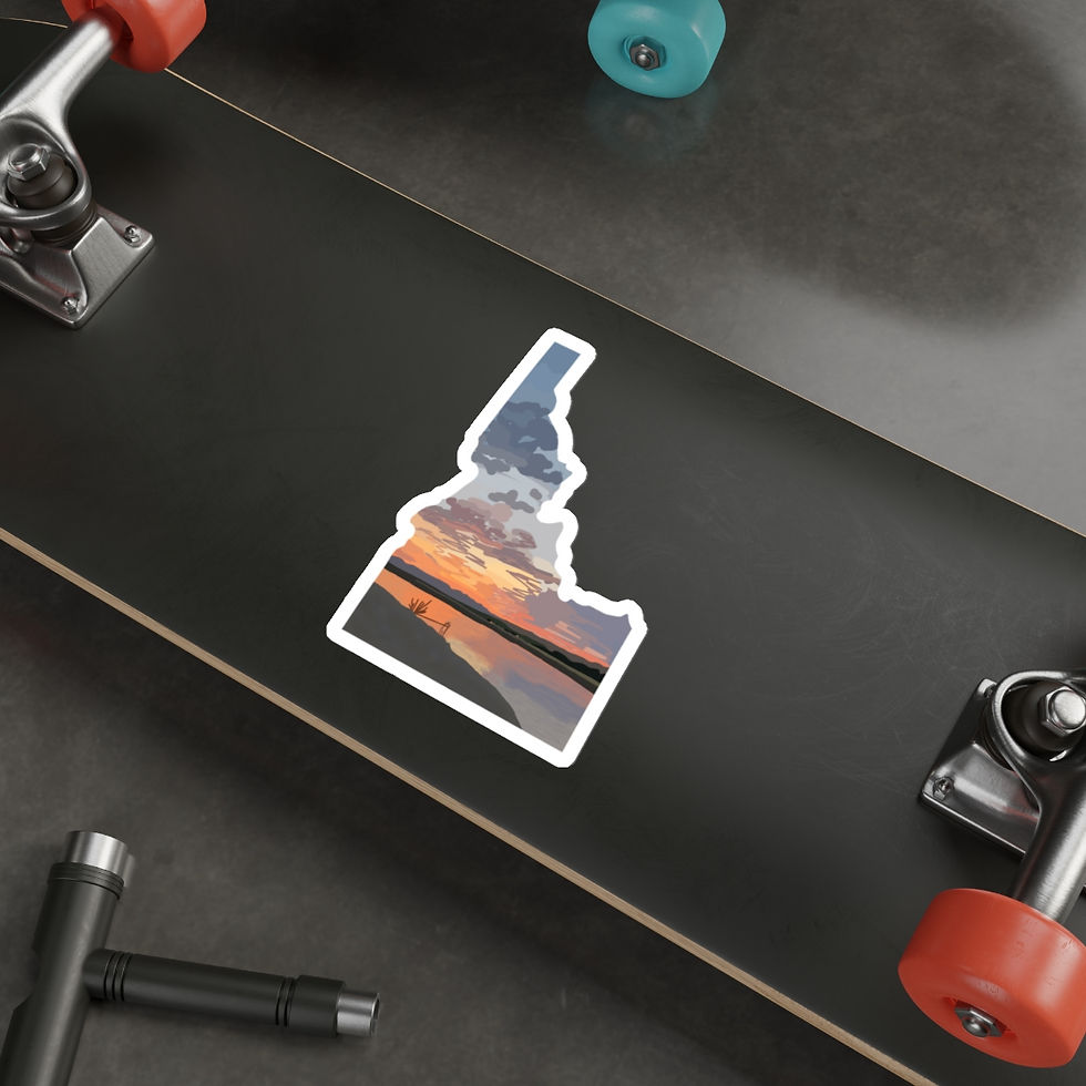Thumbnail: Die-Cut Stickers, Bright Sunset Idaho