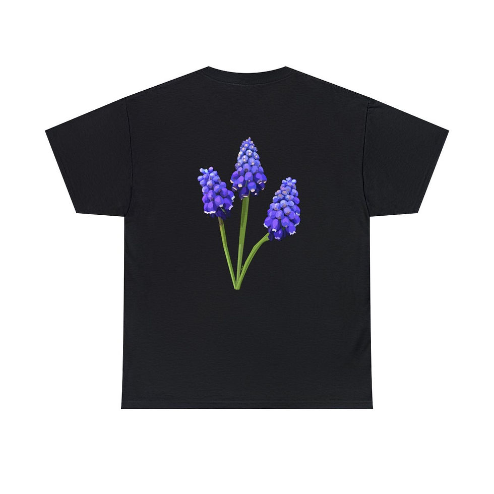 Thumbnail: Unisex Heavy Cotton Tee, Purple Flowers