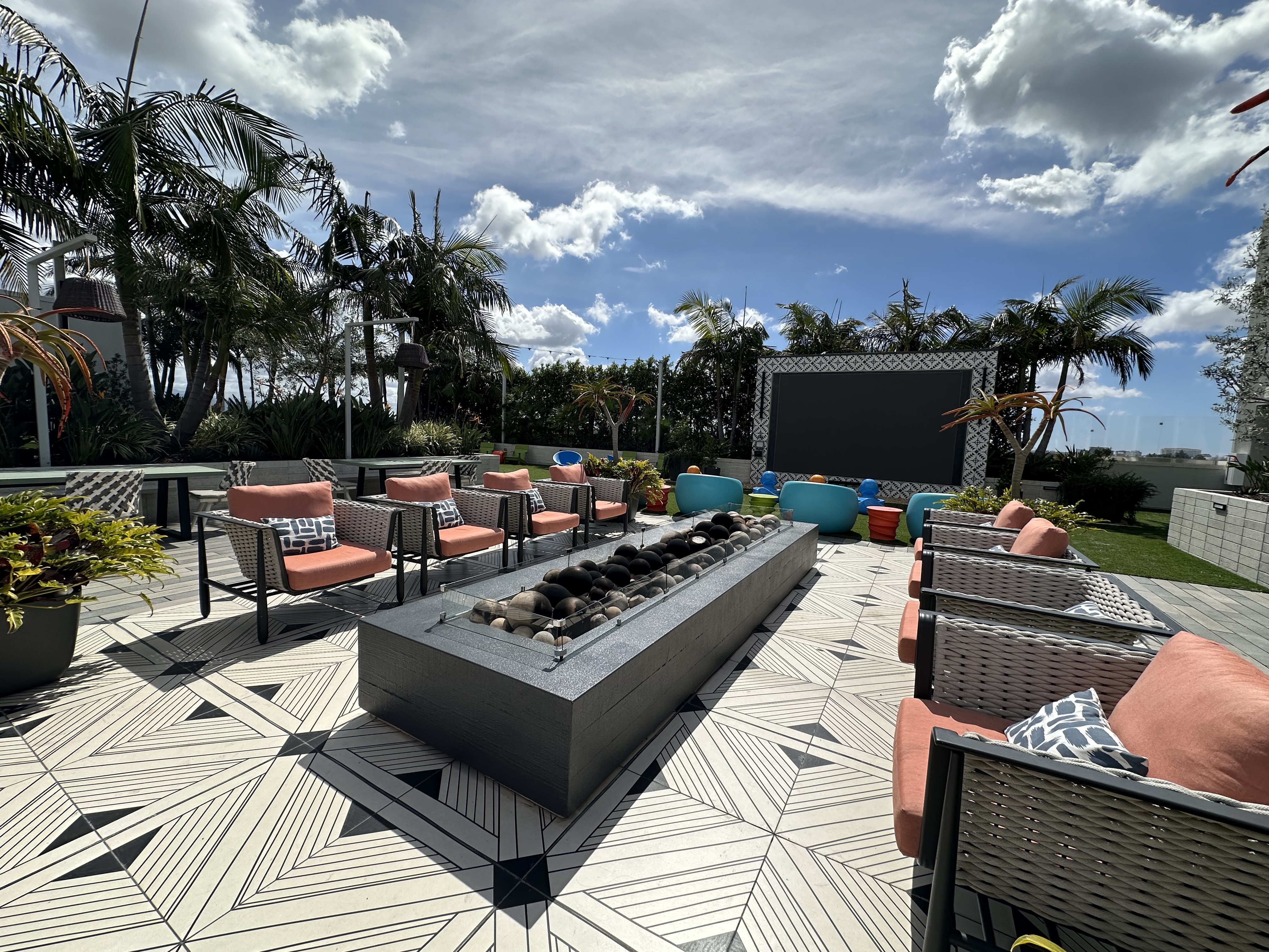 Outdoor common area at a Southern California property