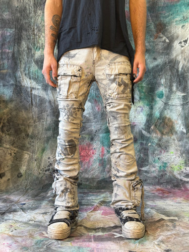 Cargo Stacked Flare Pants | Bazura 2025