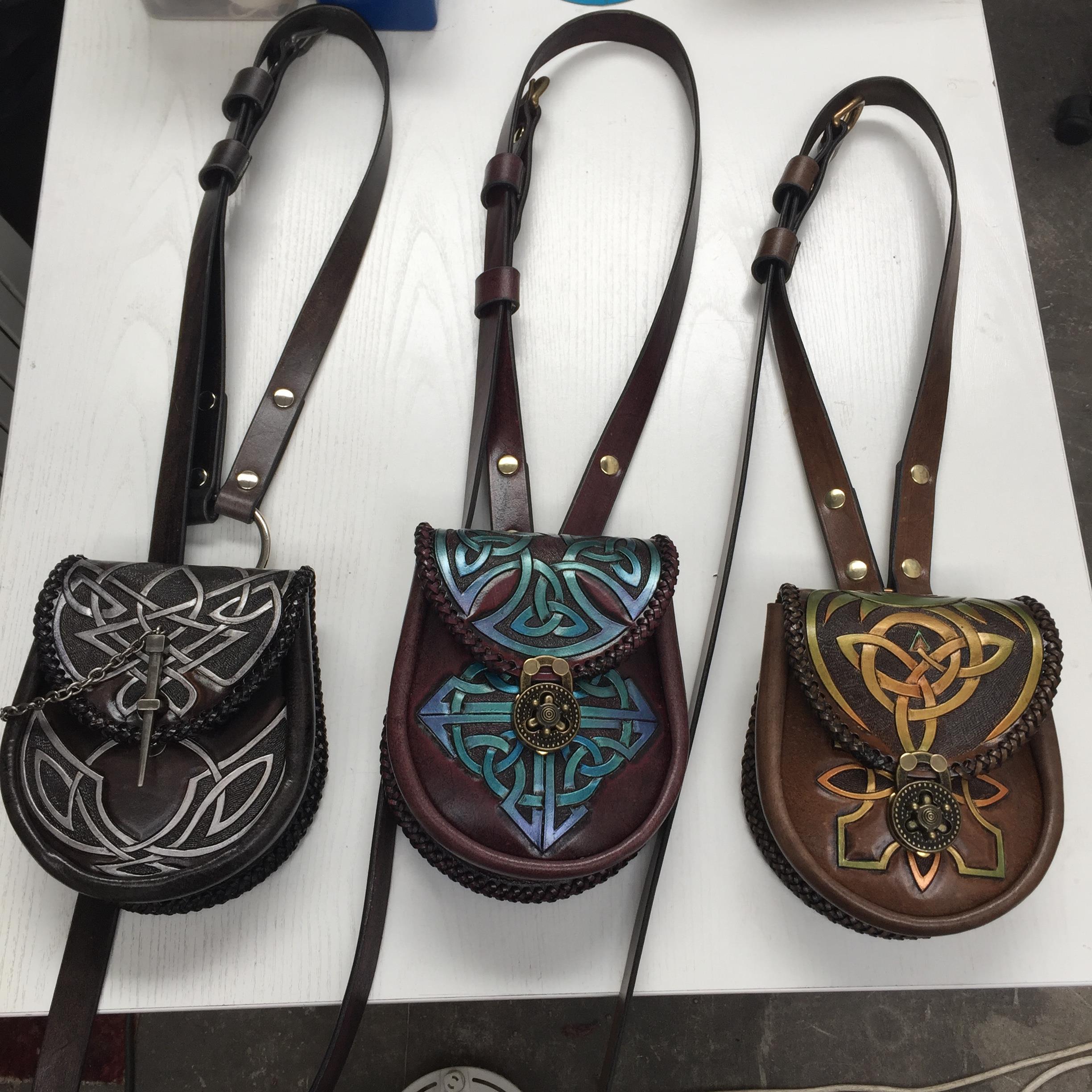 pouches carved straps