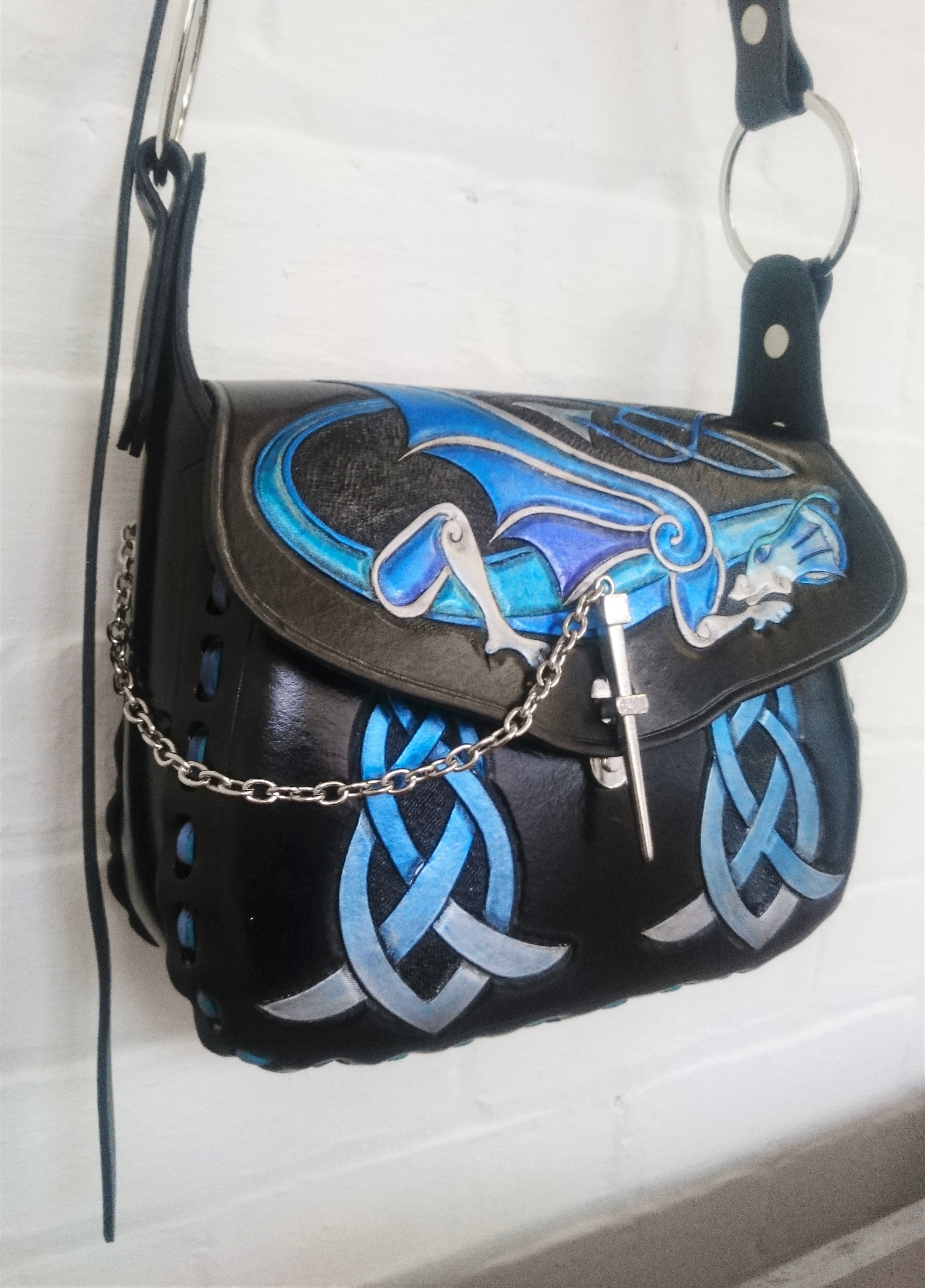 "Saoirse" dragon carved handbag