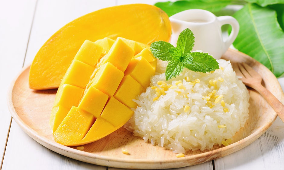 mango-sticky-rice-Authentic Thai dessert in Sofia by Chef Aoy Wanichkam