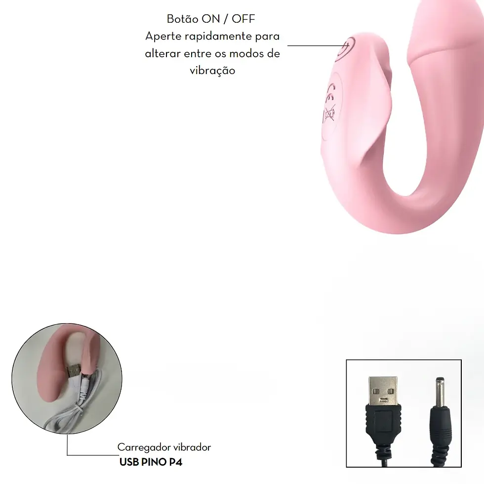 Miniatura: Vibrador de Casal por Aplicativo Recarregável