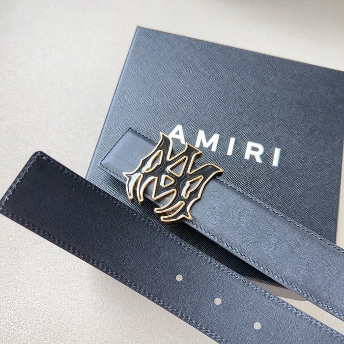 Miniatura: Cinto Amiri Black/Gold Logo