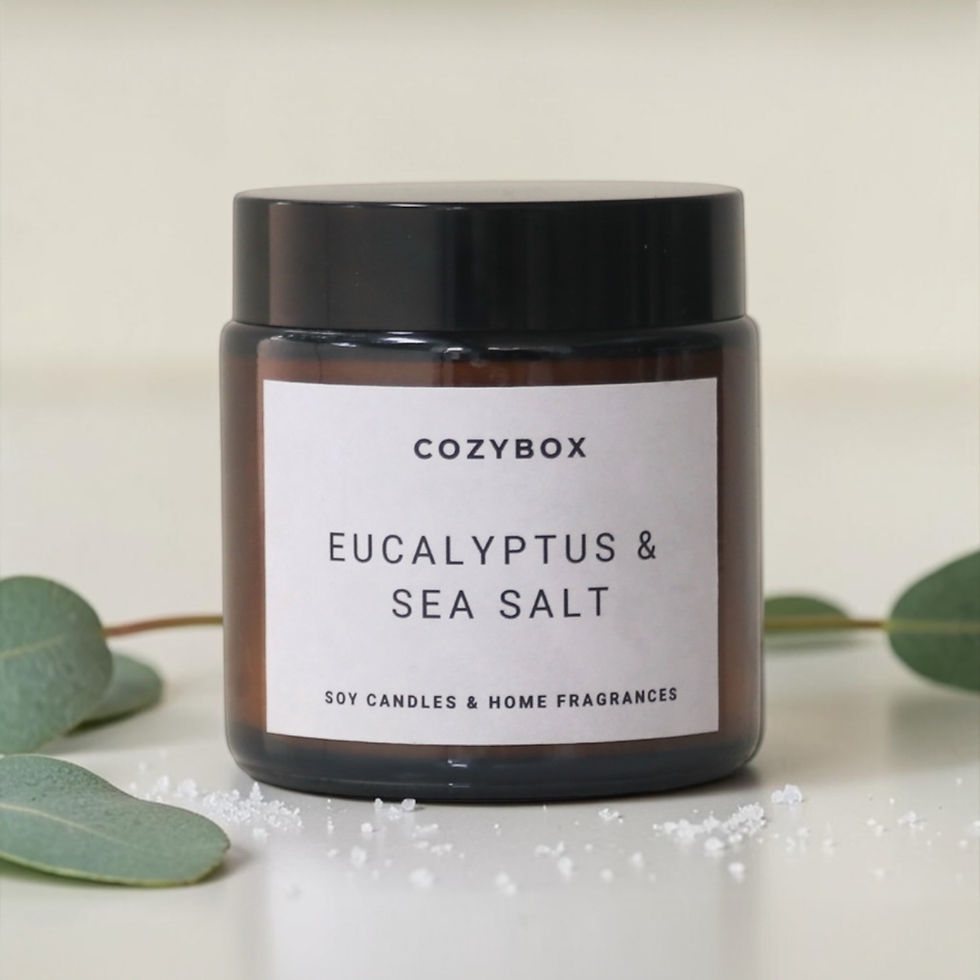 Eucalyptus Sea Salt Soy Candle (Ευκάλυπτος Θαλασσινό Αλάτι) 90gr