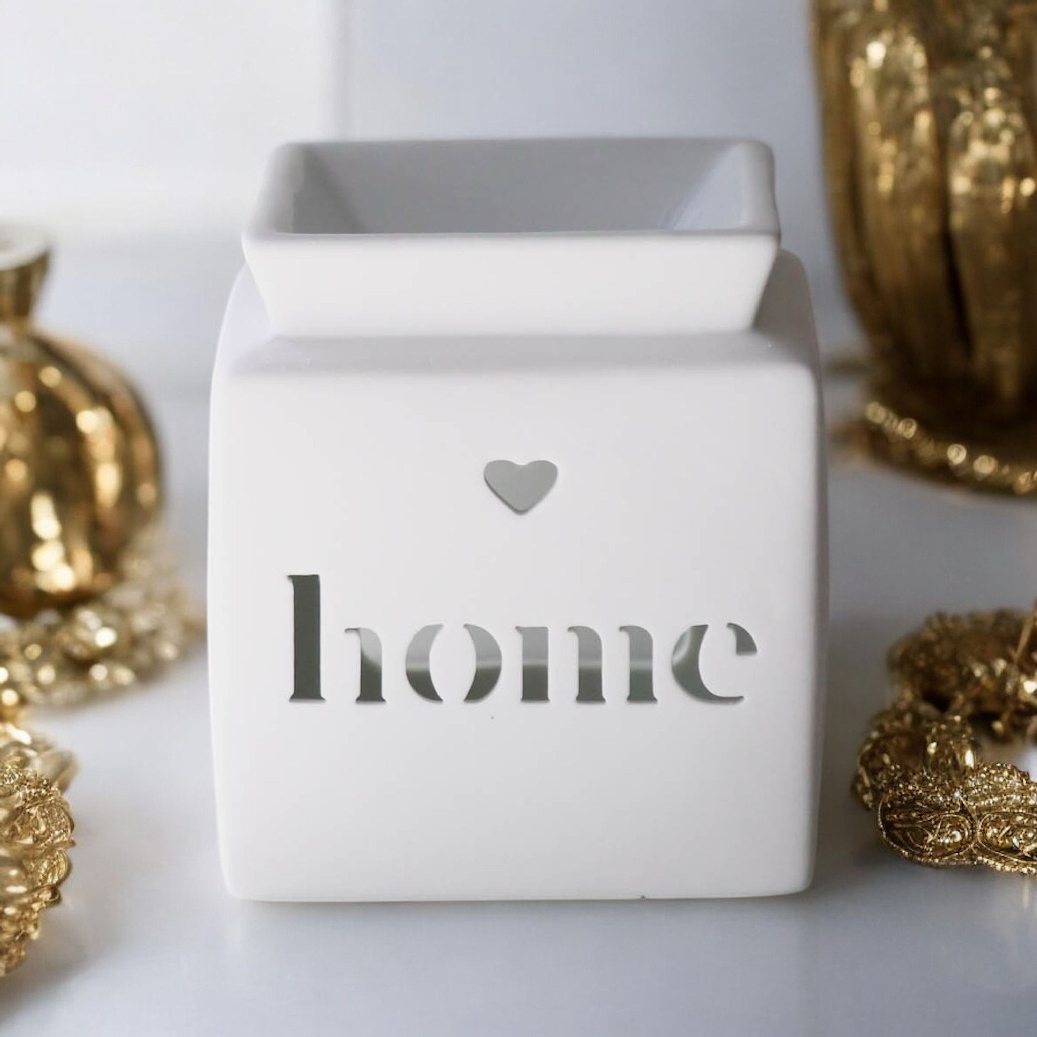 Αρωματιστής για Wax Melts Λευκός "Home" Δώρο 1 Ρεσώ & 2 Wax Melts