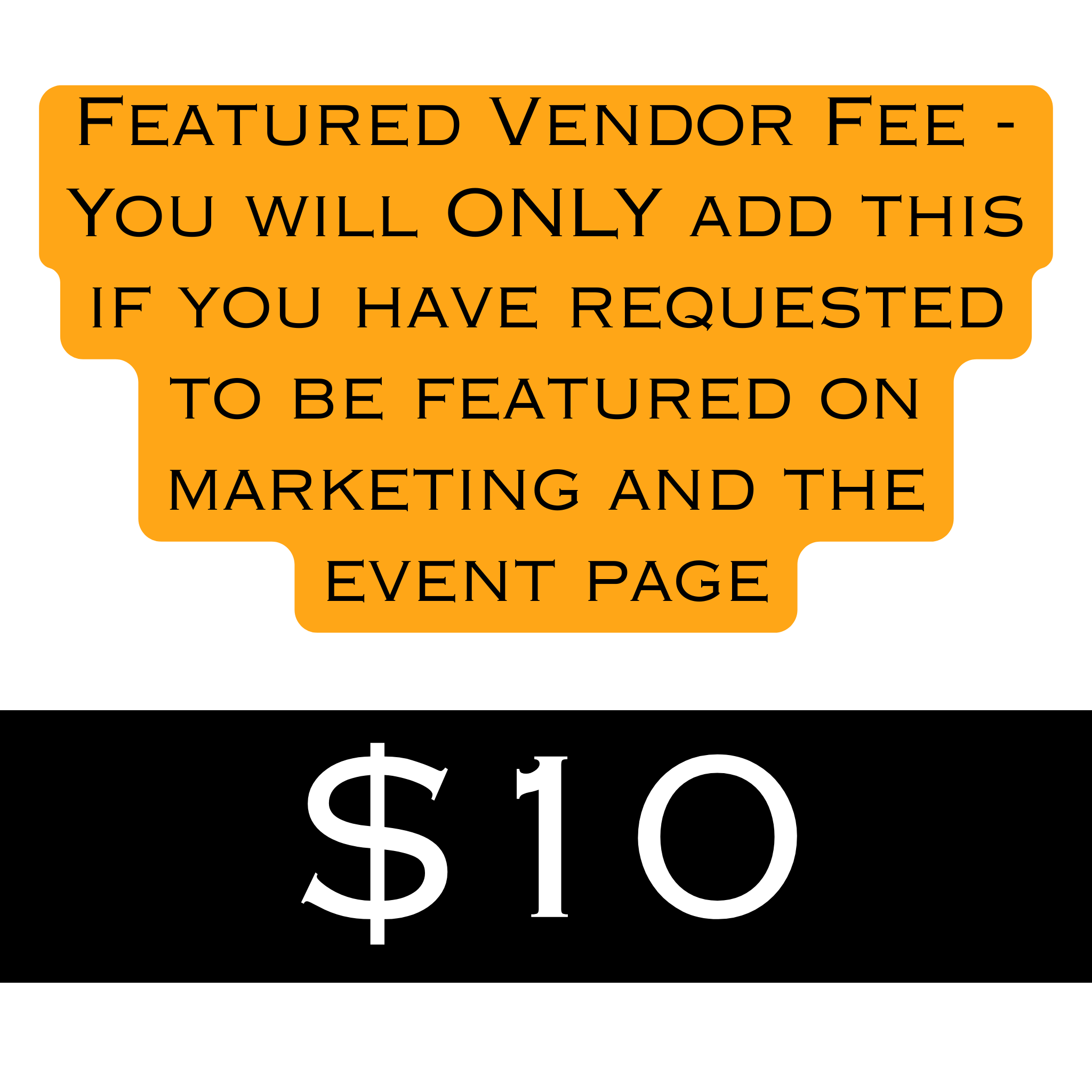 Featured Vendor Fee