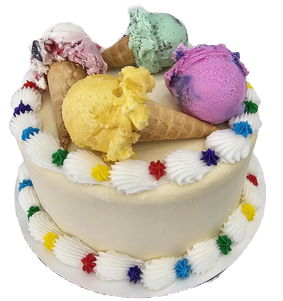 Mini Cone Cake with colorful frosting