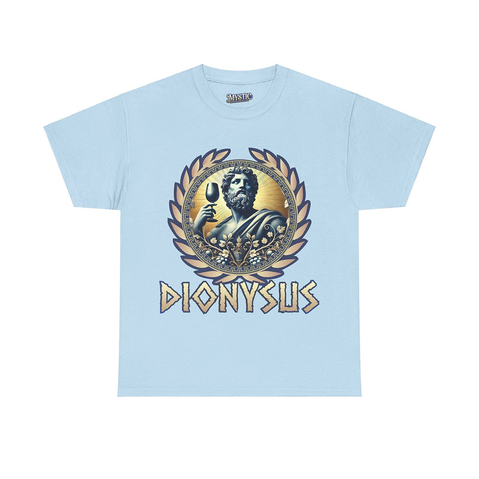 Thumbnail: Dionysus Tee - Unisex Heavy Cotton Tee - T-shirt Greek Olympic God Goddess