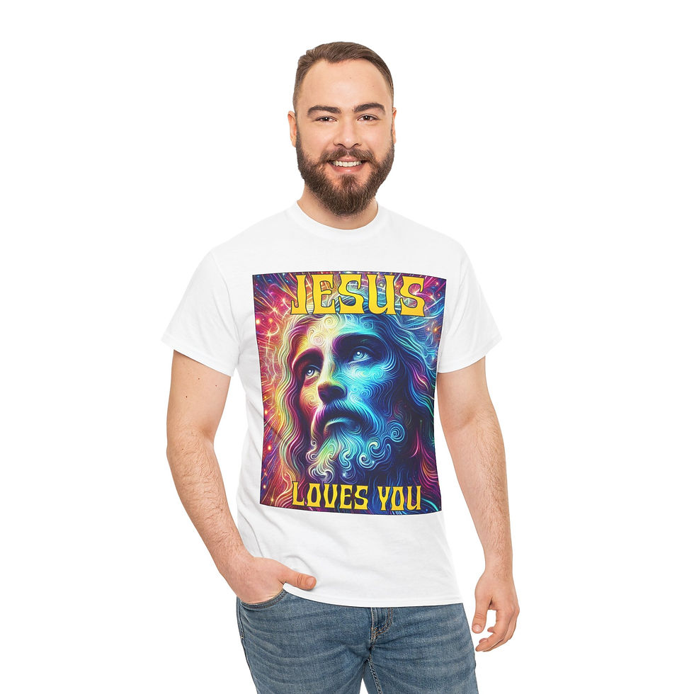 Thumbnail: Psychedelic Jesus Tee - Unisex Heavy Cotton Tee - T-shirt 