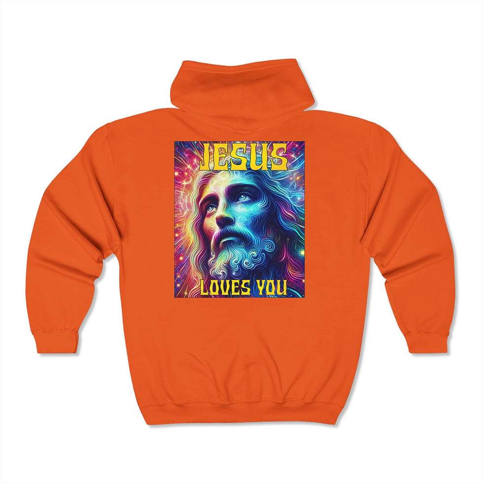 Thumbnail: Psychedelic Jesus - Unisex Heavy Blend™ Full Zip Hooded Sweatshirt