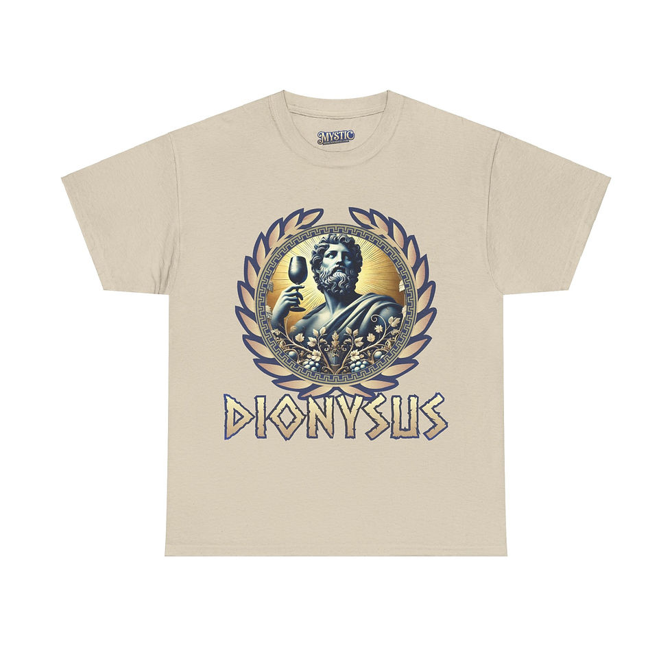 Thumbnail: Dionysus Tee - Unisex Heavy Cotton Tee - T-shirt Greek Olympic God Goddess