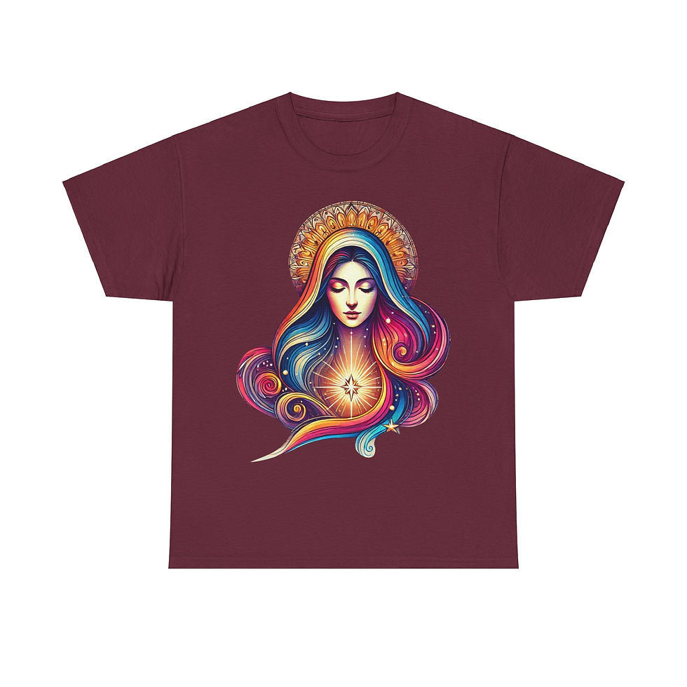 Thumbnail: Virgin Mary Tee - Unisex Heavy Cotton Tee - T-shirt 