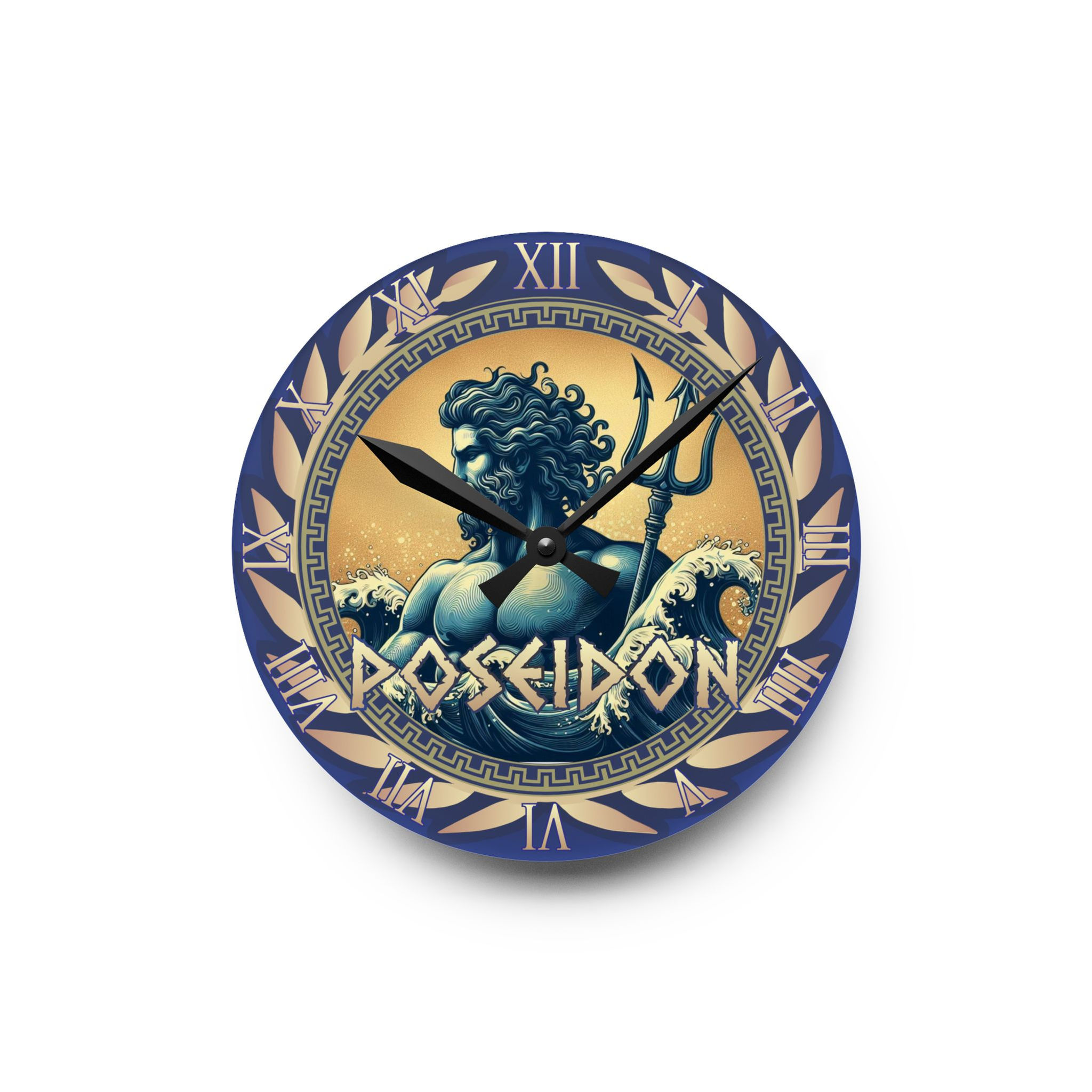 Poseidon - Acrylic Wall Clock - Greek Olympic God
