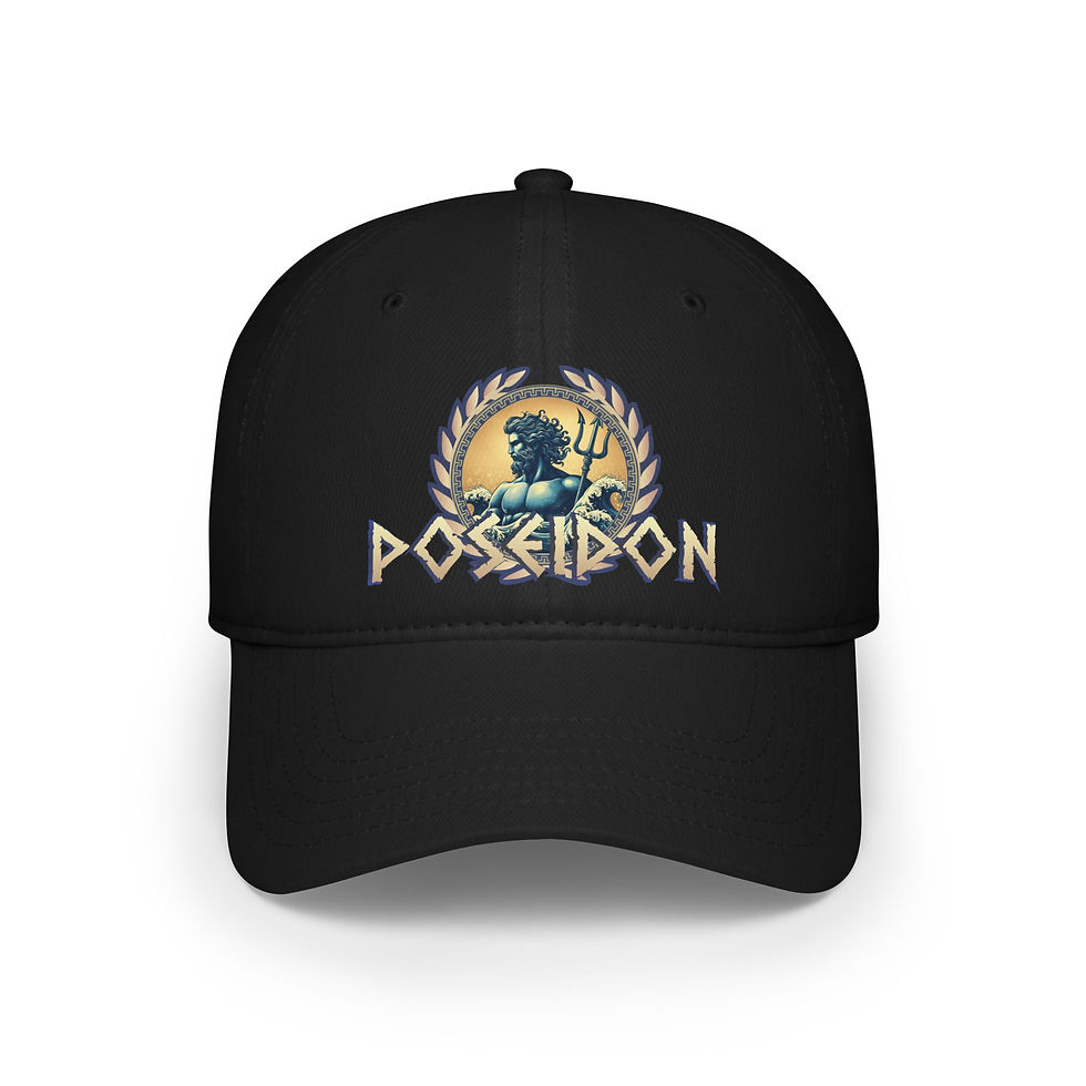 Thumbnail: Poseidon - Low Profile Baseball Cap - Greek Olympic God Hat