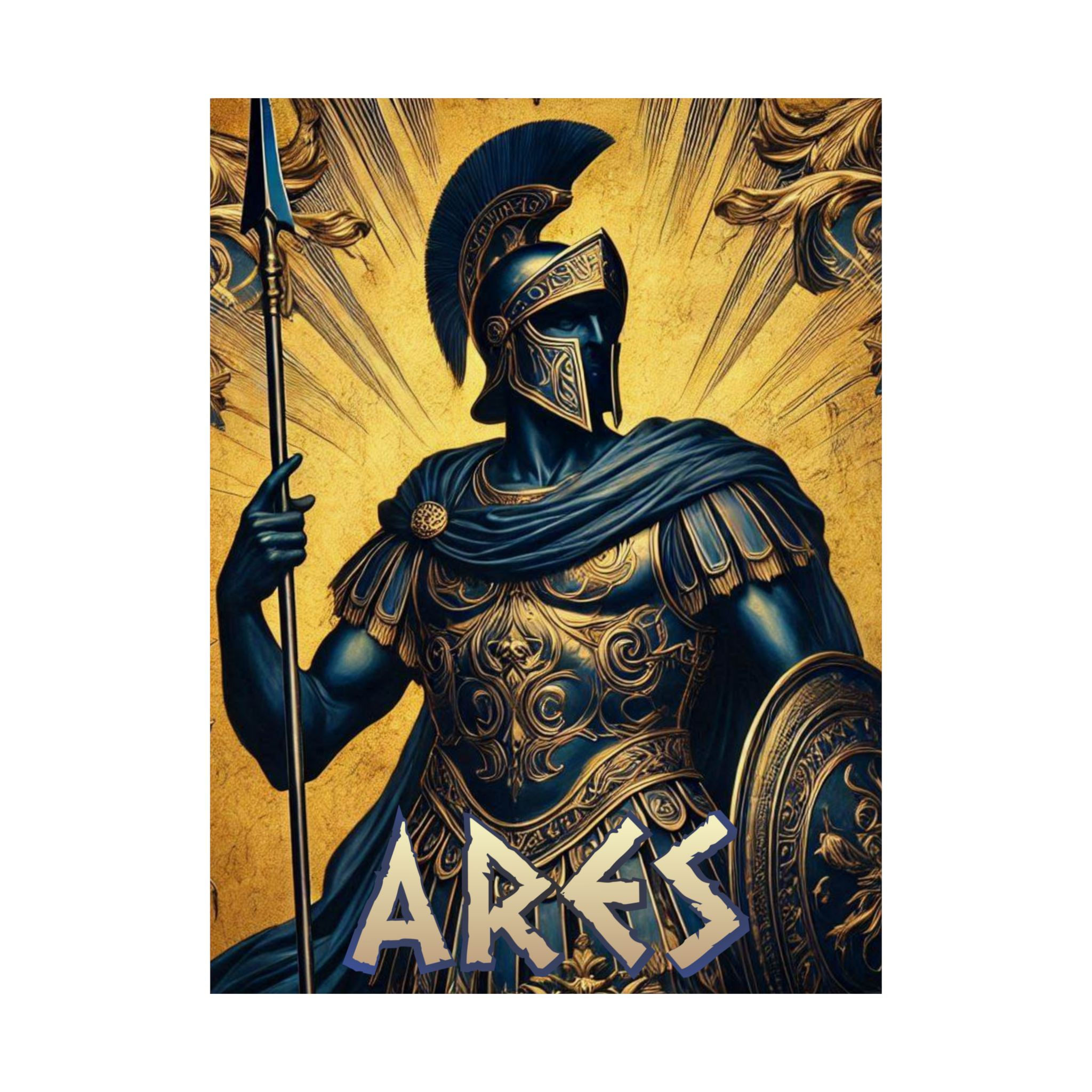 Ares - Satin Posters (210gsm) God - Goddess Art Print - Greek Mythology.