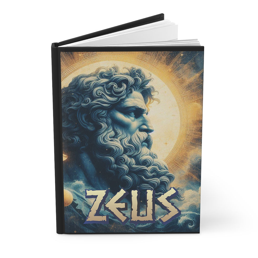 Thumbnail: Zeus - Hardcover Journal Matte - Greek God Goddess Olympic