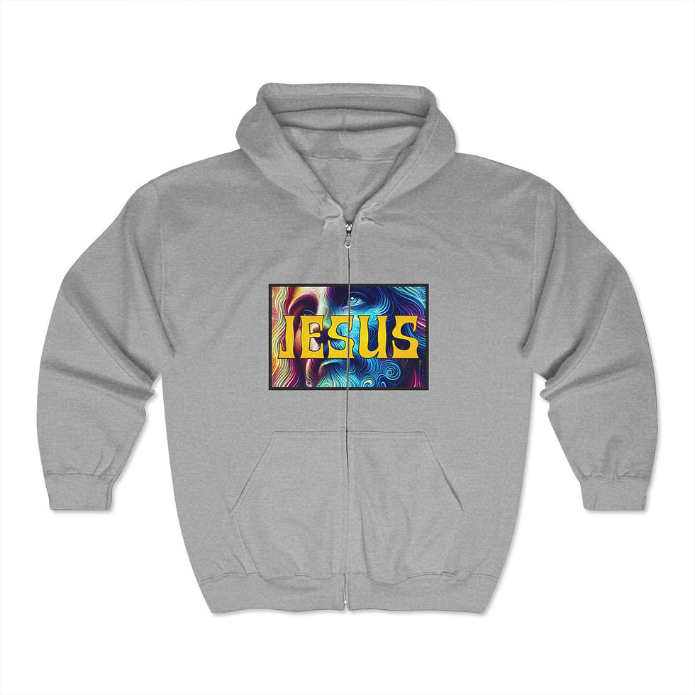 Thumbnail: Psychedelic Jesus - Unisex Heavy Blend™ Full Zip Hooded Sweatshirt
