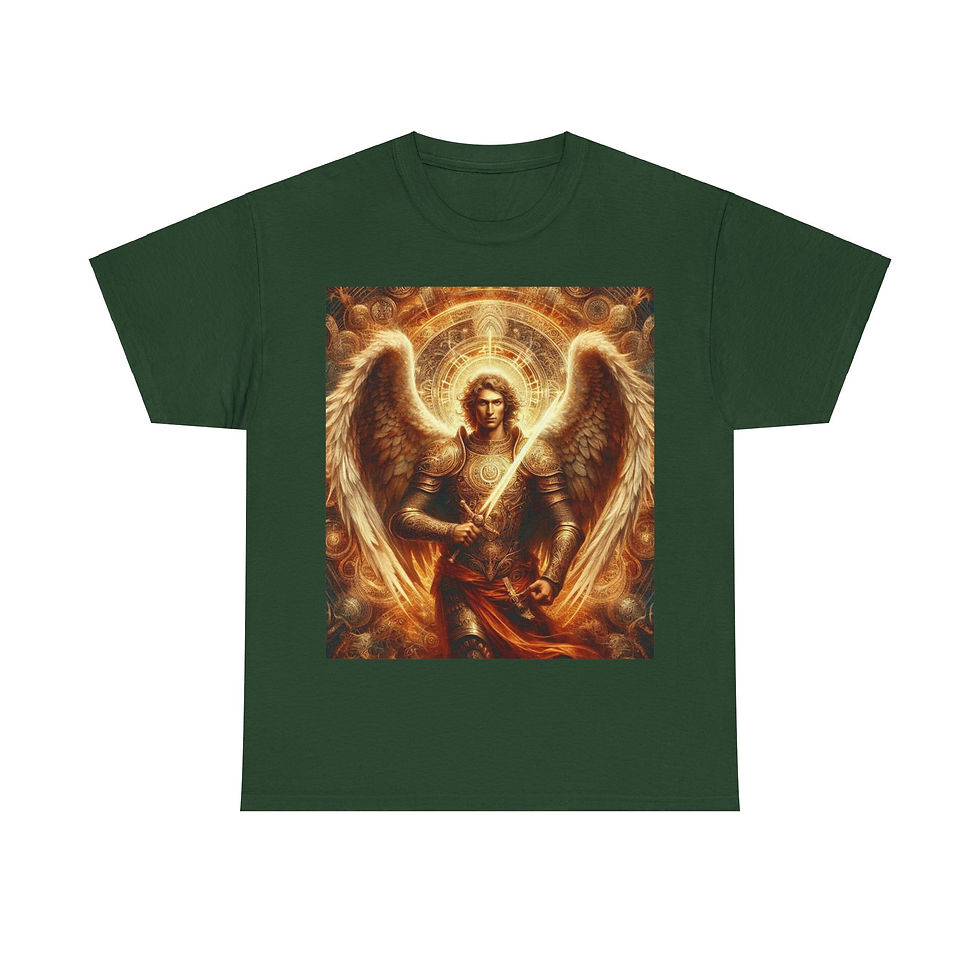 Thumbnail: Arch Angel Michael Tee - Unisex Heavy Cotton Tee - T-shirt 