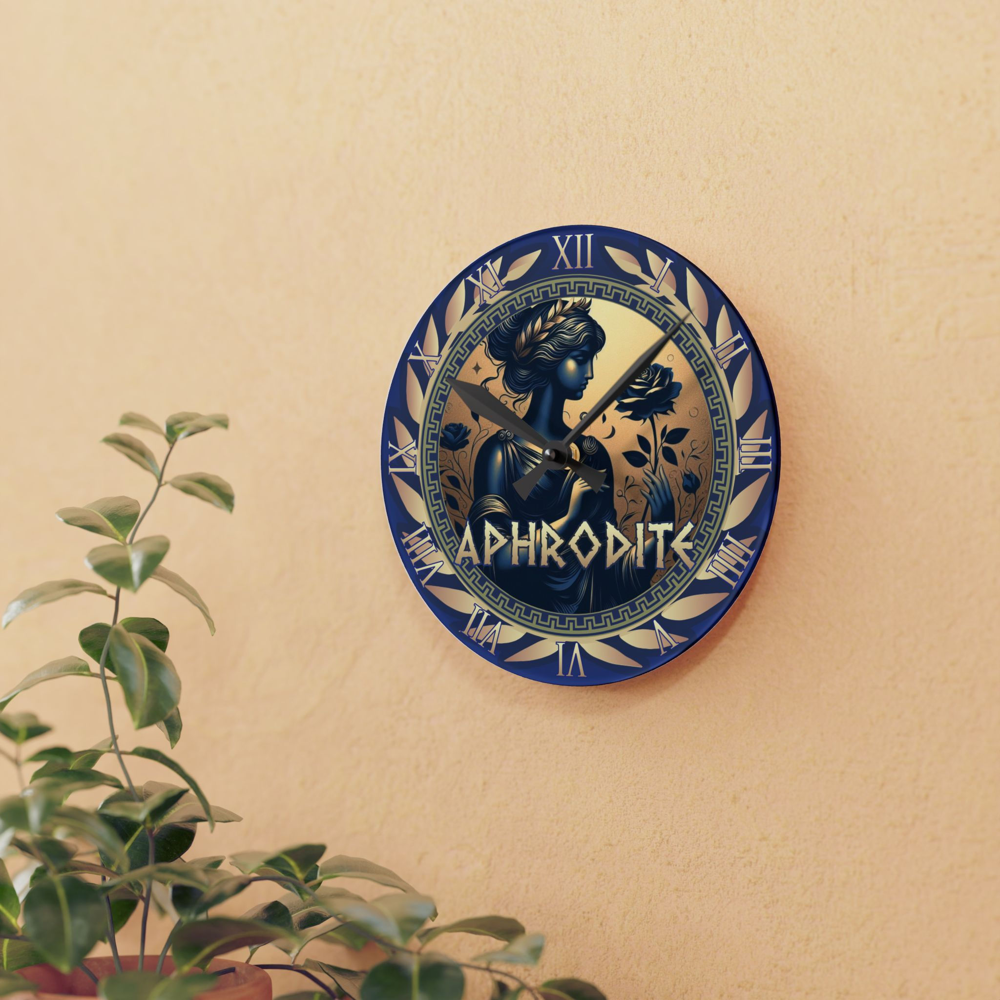 Aphrodite - Acrylic Wall Clock - Greek Olympic Goddess
