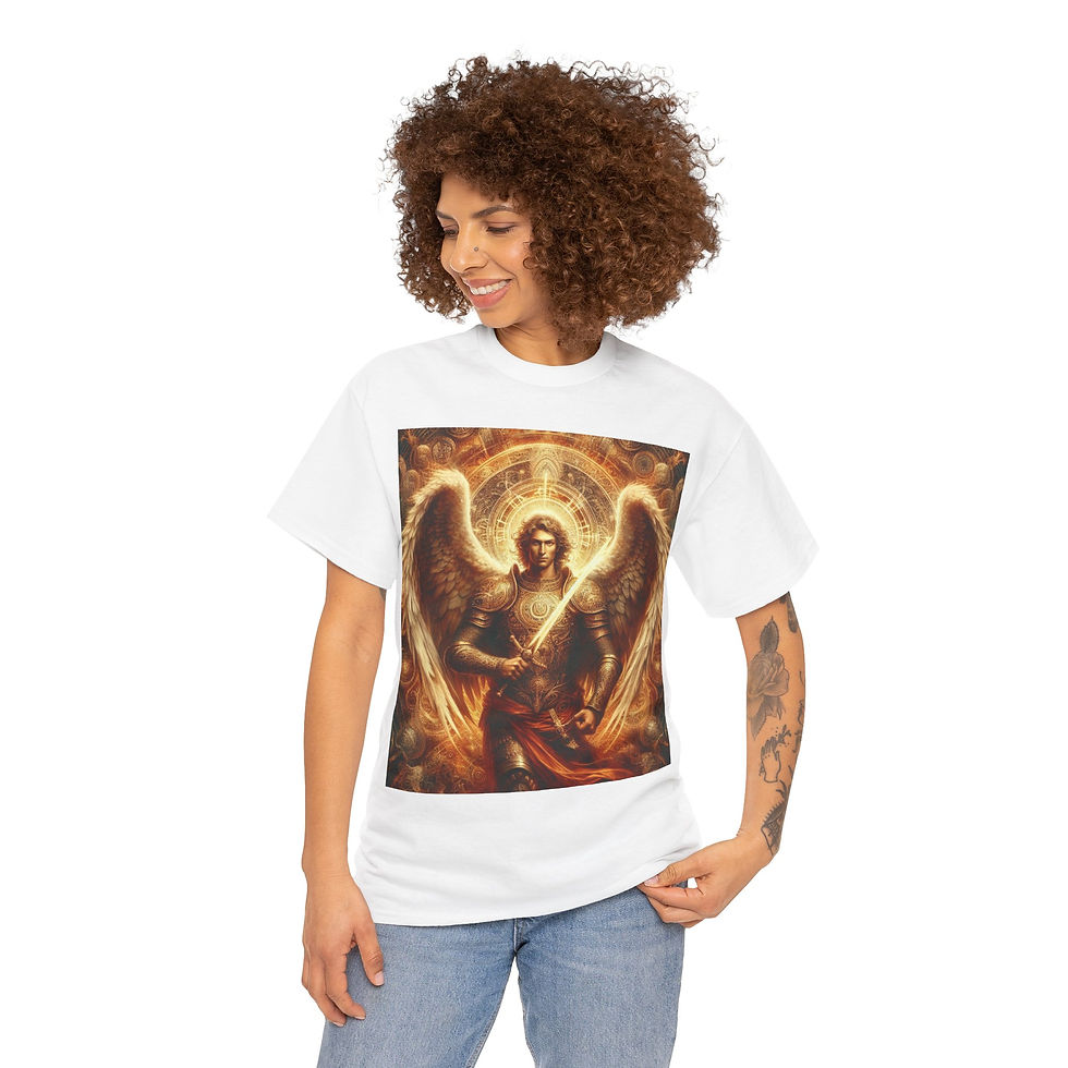 Thumbnail: Arch Angel Michael Tee - Unisex Heavy Cotton Tee - T-shirt 