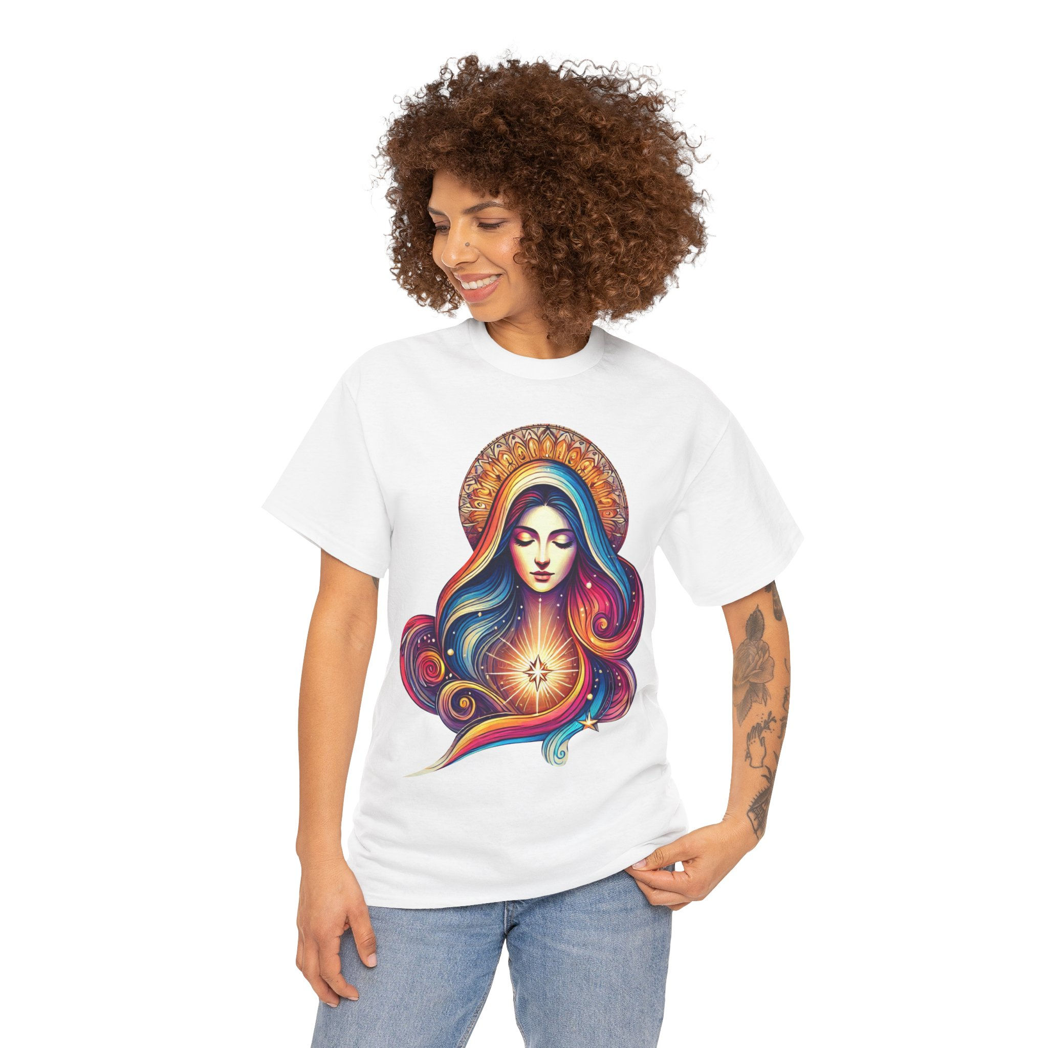 Virgin Mary Tee - Unisex Heavy Cotton Tee - T-shirt 