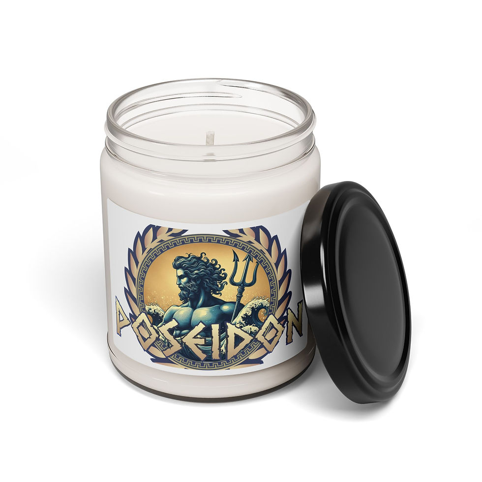 Thumbnail: Poseidon - Scented Soy Candle, 9oz - Greek Olympic God - Goddess