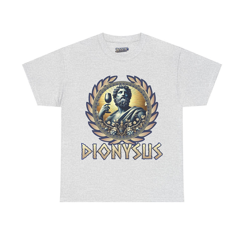 Thumbnail: Dionysus Tee - Unisex Heavy Cotton Tee - T-shirt Greek Olympic God Goddess