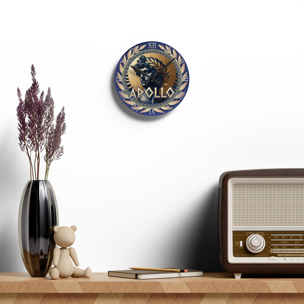 Thumbnail: Apollo - Acrylic Wall Clock - Greek Olympic God