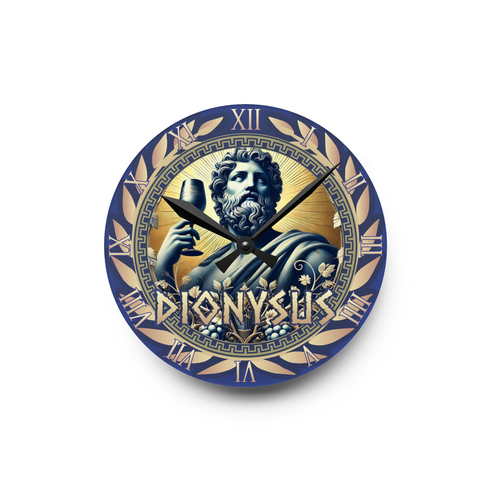 Dionysus - Acrylic Wall Clock - Greek Olympic God