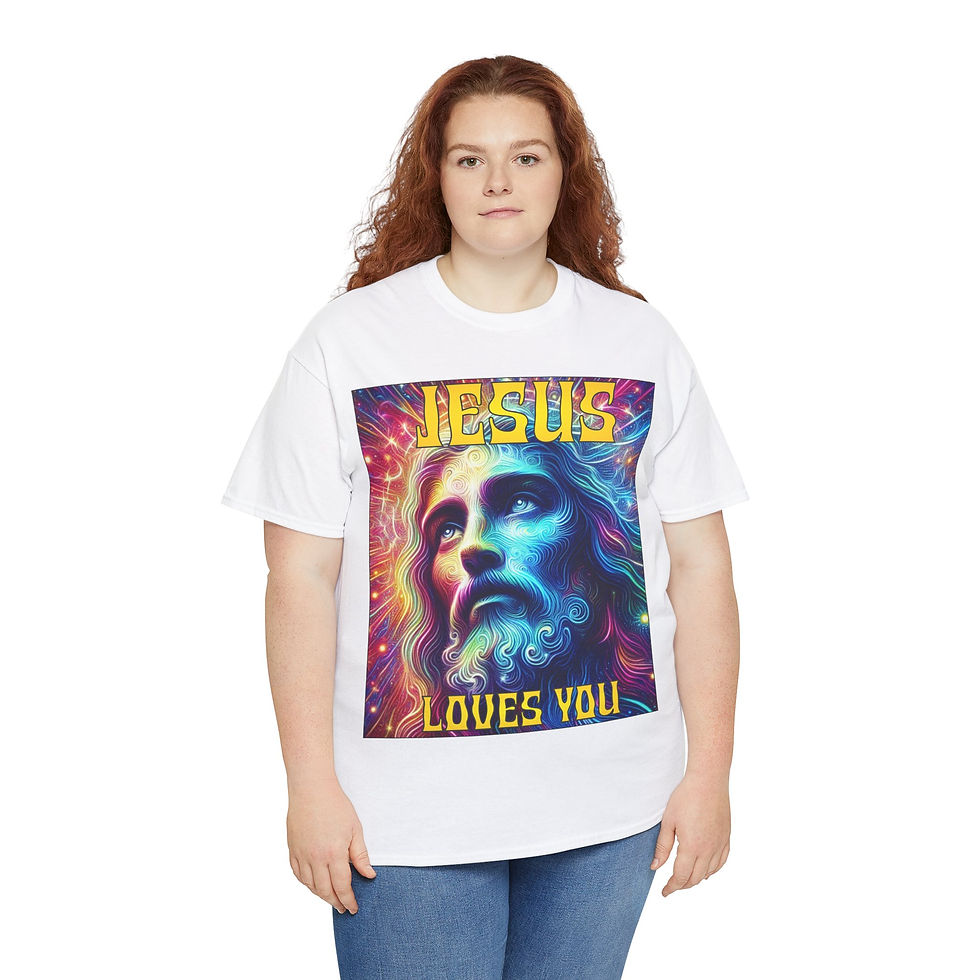 Thumbnail: Psychedelic Jesus Tee - Unisex Heavy Cotton Tee - T-shirt 