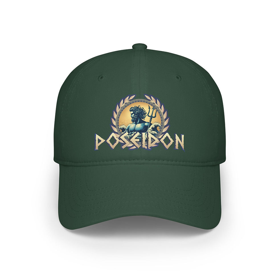 Thumbnail: Poseidon - Low Profile Baseball Cap - Greek Olympic God Hat