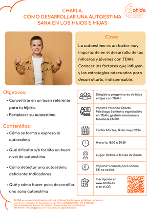 Charla online: Cómo desarrollar una autoestima sana en los hijos e hijas