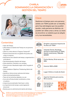 Charla online: Dominando la organización y gestión del tiempo 