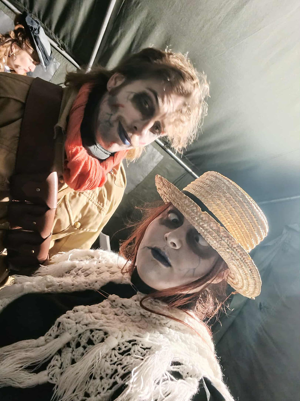 Crystal as Rowena and Tom as young Pargter