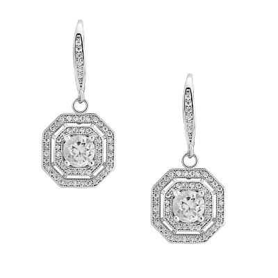 Swarovski and CZ Crystal Deco Earrings