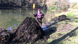 Weed clearing.