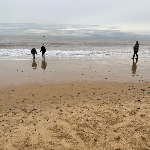 Family on the beach