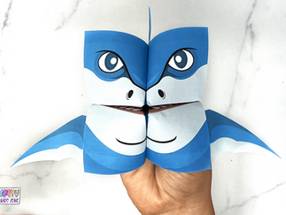 Origami shark template.