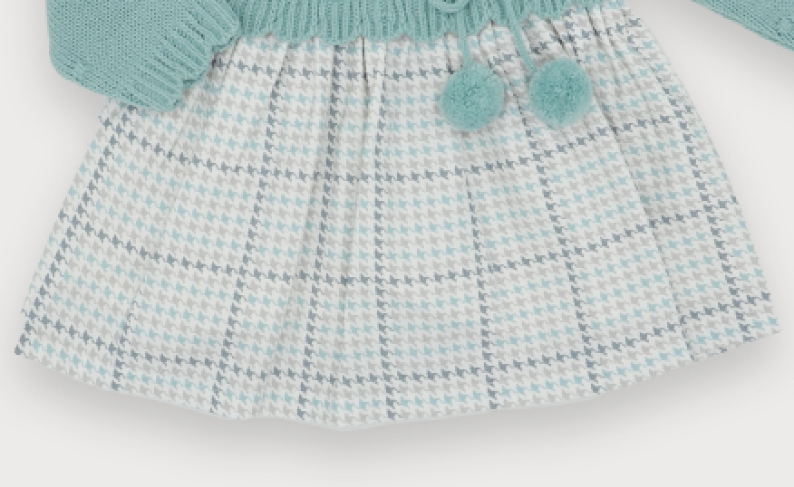 Thumbnail: Knit Teal & Plaid  Dress