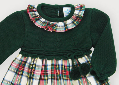 green emerald velvet dress Jojo Maman Bebe Navy & Green Plaid Party Dress  Eden Lifestyle