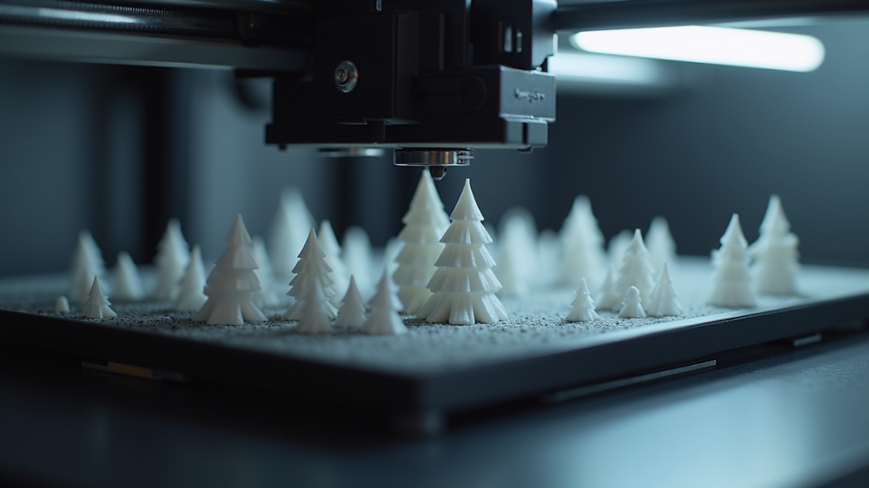 Close-up view of a resin printer showcasing intricate details of a printed model