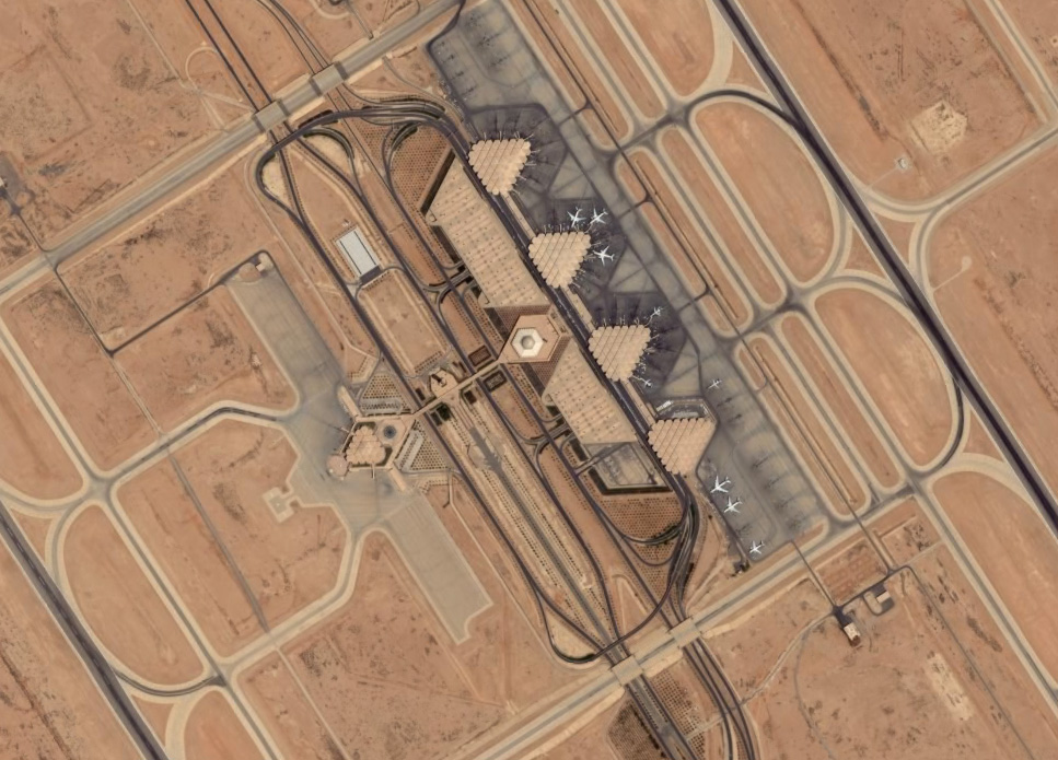 Luftaufnahme des King Khalid International Airport in Riad
