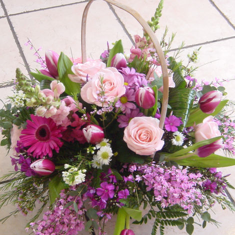 Panier rond champêtre