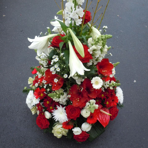 Coussin rond conique bicolore